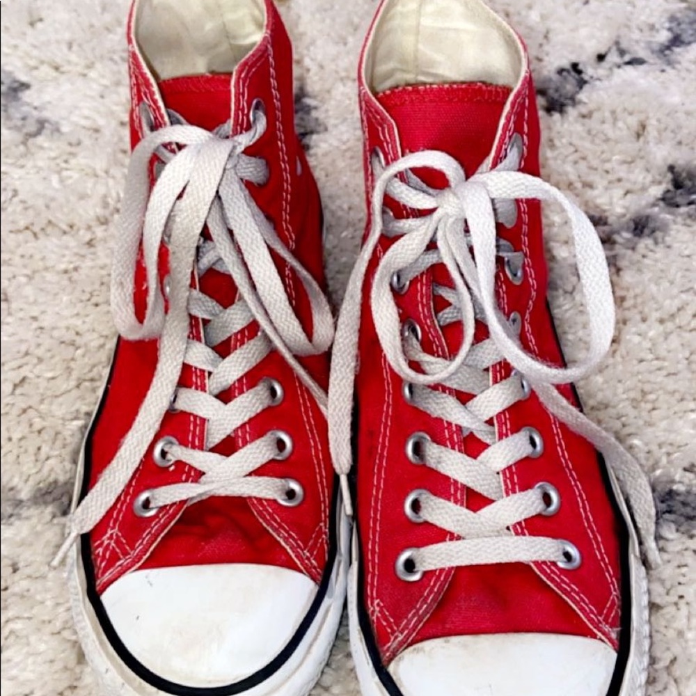 Red Converse High Tops